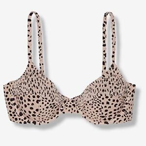 Xhilaration Juniors Animal Print Smocked Underwire Bikini Top – Size XS, New